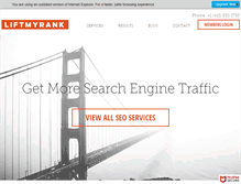 Tablet Screenshot of liftmyrank.com